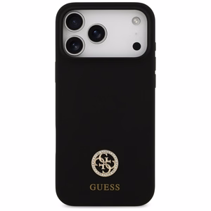 Guess Silikoon Logo Strass 4G MagSafe Ümbris for iPhone 17 Pro Max - must