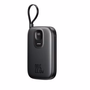 Joyroom JR-PBF17 22.5W 10000mAh Powerbank sisseehitatud USB-C kaabliga + 0.25cm USB-C kaabel - must