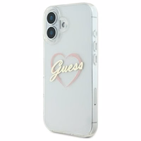 Guess IML Heart Ümbris jaoks iPhone 16 plus - läbipaistev