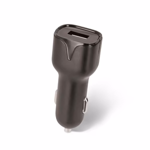 Setty autolaadija 1x USB 2,4A must + USB-C kaabel 1,0 m