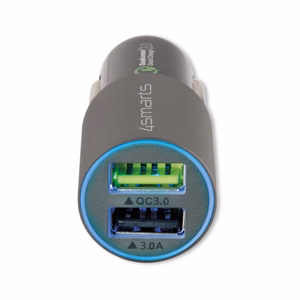 Автомобильное зарядное устройство Rapid 30W с Quick Charge, матовый серый