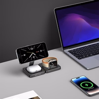 Blavec Induktsioonilaadija BQI-02 Qi 15W magnetiline Magsafe 3 in 1 Apple/Samsung Watch (BQI02-QIMB) must