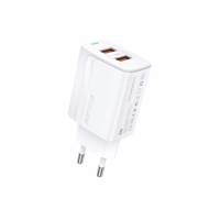 FONENG võrgulaadija EU63 2.4A 12W 2xUSB + kaabel Lightning valge