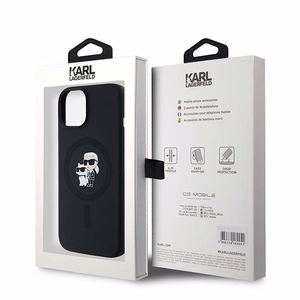 Karl Lagerfeld Silicone Karl&Choupette MagSafe ümbris jaoks iPhone 15 Plus / 14 Plus - must
