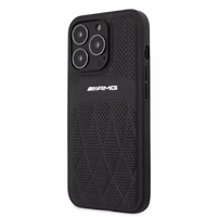 AMG Leather Curved Lines ümbris jaoks iPhone 13 Pro Max - must