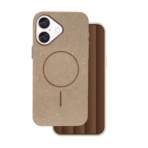 Glitter Thin Mag ümbris for iPhone 16e / 17e pruun