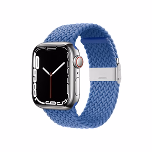 Crong Wave Band punutud rihm Apple Watchi 38 / 40 / 41 mm ja 42 mm (Series 10 / 11) mudelitele, sinine