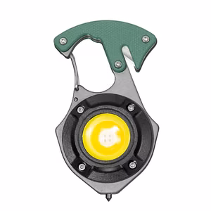 Mini taskulamp LED keychain W5143 tüüp C koos 2 screwdriver bits roheline