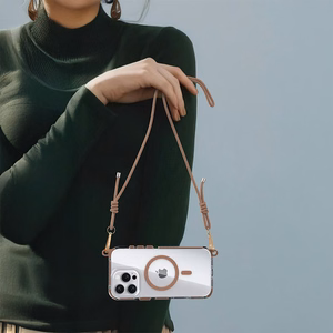 Tel Protect Strap Clear Ümbris jaoks Iphone 17 Pro kuldne