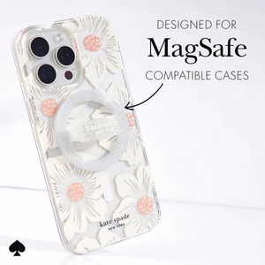 Kate Spade New York Magnetic Loop Grip MagSafe finger grip, The Sparkle Silver