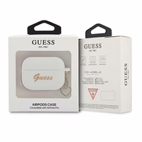 Guess GUAPLSCHSH AirPods Pro kate valge/valge Silikoonist Charm Heart Collection