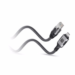 Techly ICOC U3C-RJ45-010 võrgukaabel Hõbedane, Must 1 m Cat6 F/UTP (FTP)