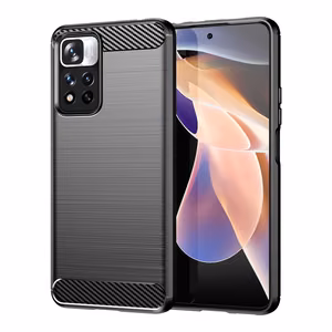 Carbon Case paindlik ümbris Xiaomi Redmi Note 11 Pro+ 5G (Hiina) / 11 Pro 5G (Hiina) / Mi11i HyperCharge / Poco X4 NFC must