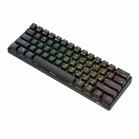 Royal Kludge RK61 RGB mechanical klaviatuur, punane lüliti (must) (QWERTY)