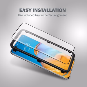 Crong 3D Armour Glass 9H kogu ekraani kattev karastatud kaitseklaas Huawei P40 Pro telefonile koos paigaldusraamiga