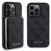 Guess 4G Metal Logo ümbris set jaoks iPhone 13 Pro + 5000mAh MagSafe power bank - must