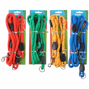Dog leash, 150 cm, with 45 cm collar, Red