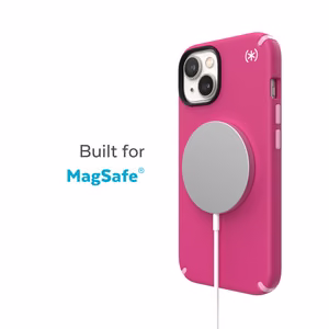Speck Presidio2 Pro + MagSafe ümbris seadmele iPhone 15 Plus / 14 Plus, Microban mikroobivastase kaitsega, Digital Pink / Blossom Pink / White värvikombinatsioon