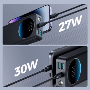 Akupank Joyroom JR-PBF02 must 20000mAh (30W) + Type-C kaabel