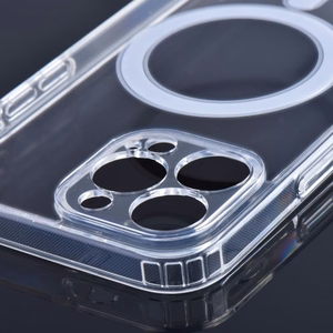 Чехол для iPhone 13 PRO MAX Clear Mag Cover (STR / CAMERA PROTECTION) совместимый с MagSafe прозрачный