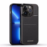 3in1 Wallet Ümbris with Stand jaoks iPhone 13 Pro MagSafe RFID Blocker Dux Ducis Rafi Mag - must