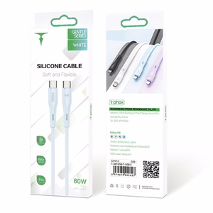 T-PHOX CABLE GENTLE USB-C/USB-C 60W 1M WHITE