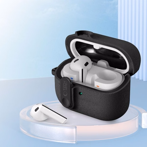 Tech-Protect Slim Hook ümbris Samsung Galaxy Buds 3 / 3 FE / 3 Pro jaoks - must