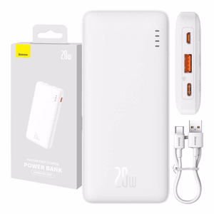 Baseus Airpow 10000mAh 20W powerbank (valge)