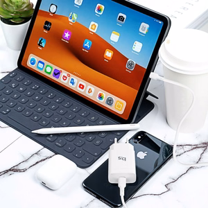 Phone charger sinine Star USB C QC4.0 PD 3A 18W + cable USB C to Lightning TFK-TC-1099C valge