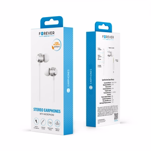 Forever wired earphones EP-01 jack 3,5mm white