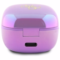 Guess 4G Printed Logo Bluetooth TWS Kõrvaklapid + Docking Station - Purple