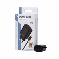 Beline Võrgulaadija 1x USB-C 20W + Lightning kaabel must PD 3.0 BLNCB20L