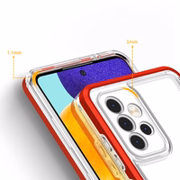 Läbipaistev 3in1 ümbris Samsung Galaxy A73 raamkate Gel Red