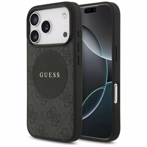 Guess 4G Circle Classic Logo MagSafe ümbris jaoks iPhone 17 Pro - must