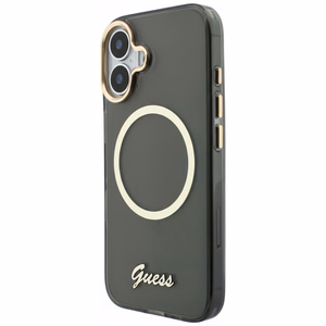 Guess IML Script Metal MagSafe Ümbris for iPhone 17 - must