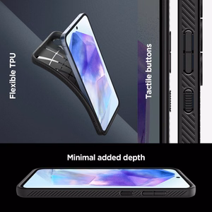Spigen Liquid Air Ümbris jaoks Samsung Galaxy A55 5G - Matte must