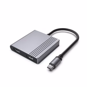 Gembird A-CM-COMBO3-04 USB Type-C 3-in-1 mitmepordine adapter (2x USB port + 2x HDMI + PD), kosmosehall