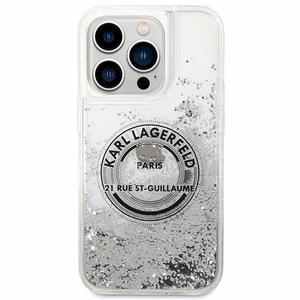 Karl Lagerfeld KLHCP14LLCRSGRS iPhone 14 Pro 6.1 "hõbedane / hõbedane hardcase Liquid Glitter RSG