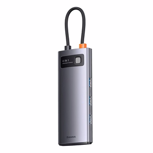 Jaotur 4in1 Baseus Metall Gleam seeria, USB-C to 4x USB 3.0