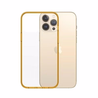 PanzerGlass ClearCase Antibacterial Military Grade Certified Ümbris jaoks iPhone 13 Pro Max - Läbipaistev Kollane