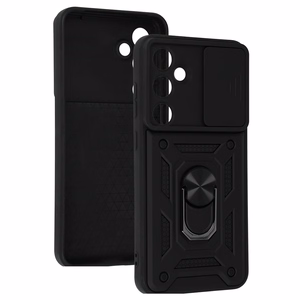 Slide Camera Armor Ümbris jaoks Samsung Galaxy S24 FE Must