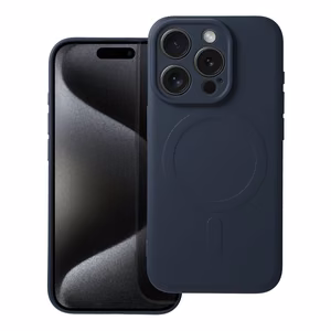 SILICONE MAG ÜMBRIS compatible with MagSafe jaoks IPHONE 15 Pro sinine titanium