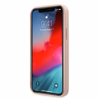 Guess GUHCP12MRSAVSRG iPhone 12/12 Pro 6.1" roosa/roosa kõvakott Saffiano Vintage Script