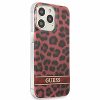Guess GUHCP13LHSLEOR iPhone 13 Pro / 13 6.1" punane/punane kõvakott Leopard