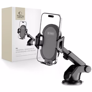 Tech-Protect V1 Car Phone Hoidja jaoks Windshield/Cockpit - must
