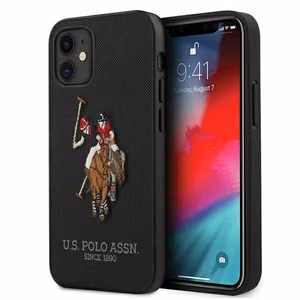 US Polo USHCP12SPUGFLBK iPhone 12 mini 5,4" tšarny/must Polo tikandiga kollektsioon