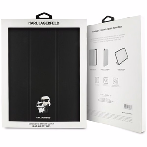 Karl Lagerfeld Saffiano Magnetic Karl & Choupette iPad Air 13" 2024 Book Cover Ümbris - must