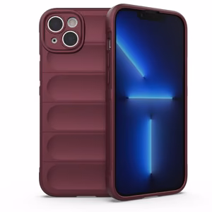 Magic Shield Case ümbris iPhone 14 Plus'ile elastne soomustatud ümbris burgundia värvusega