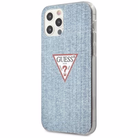 Guess GUHCP12LPCUJULLB iPhone 12 Pro Max 6.7" sinine/helesinine kõvakott Jeans Collection