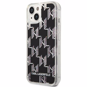 Karl Lagerfeld KLHCP14MLMNMK iPhone 14 Plus 6.7" жёсткий чехол чёрный/чёрный Liquid Glitter Monogram